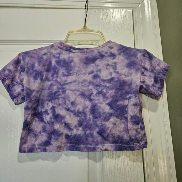 Goosebumps Girl's XS (4/5) Purple Tie-Dye Crop Top - Picture 3 of 3